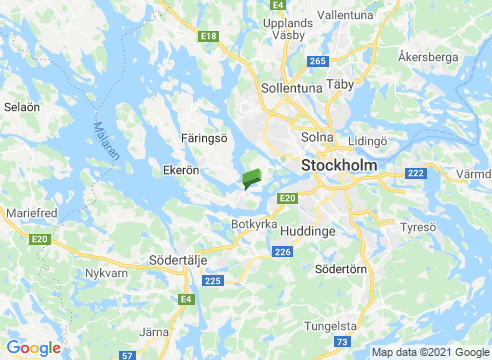 Bruksort, slott och äppelfabrik på Färingsö.